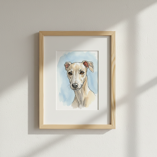 custom pet portraits your best friend immortalised – in watercolour Ink‑Wash size A4/A3