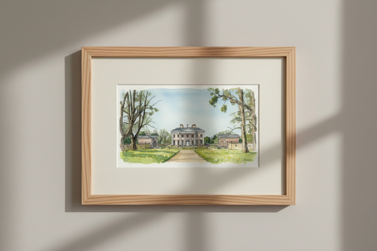 Custom Wedding Venue & Church Watercolour Portrait – Personalized Wedding Gift | A4/A3