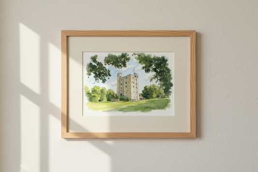 Custom Wedding Venue & Church Watercolour Portrait – Personalized Wedding Gift | A4/A3