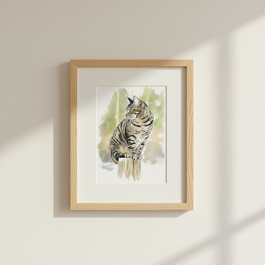 custom pet portraits your best friend immortalised –  in watercolour Ink‑Wash size A4/A3